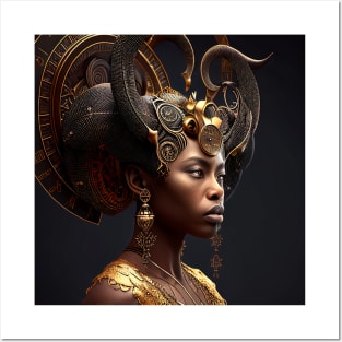 Afro-Futuristic Zodiac-Capricorn Posters and Art